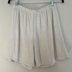 Ozma of California silk noil “Loie” shorts
